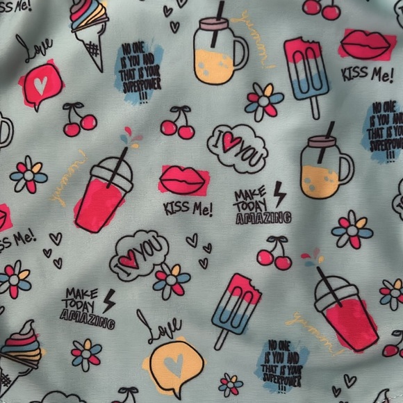 Sol Swim Ruffle Popsicle Fruits Happy Bathing Suit 2T - Picture 2 of 4